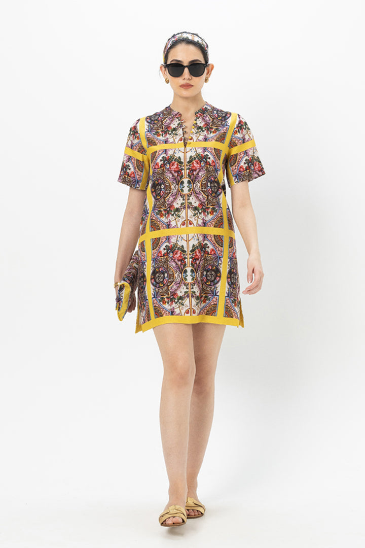 Rococo Yellow Shift Dress