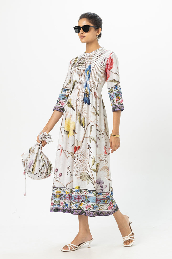 Alicia Pleated Midi Dress