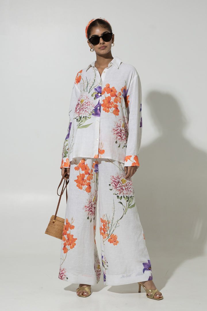 White Iris Linen Co-ord Set