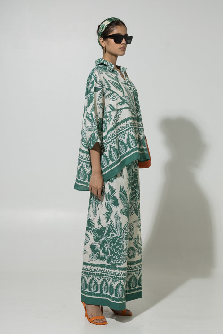 Green Cordelia Linen Co-ord Set