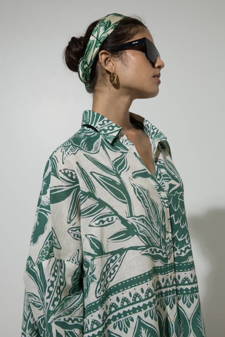 Green Cordelia Linen Co-ord Set