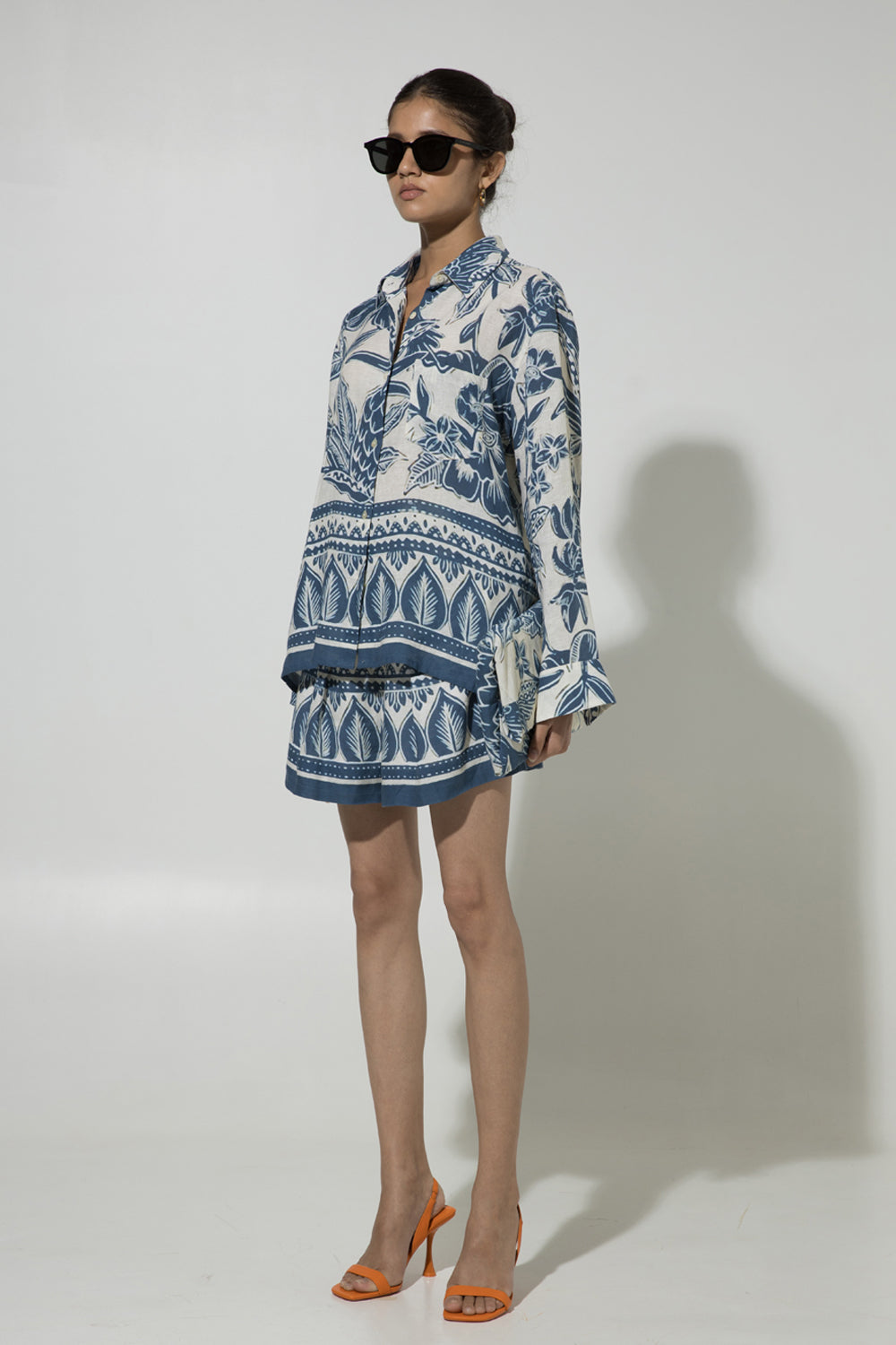 Blue Cordelia Shorts Set