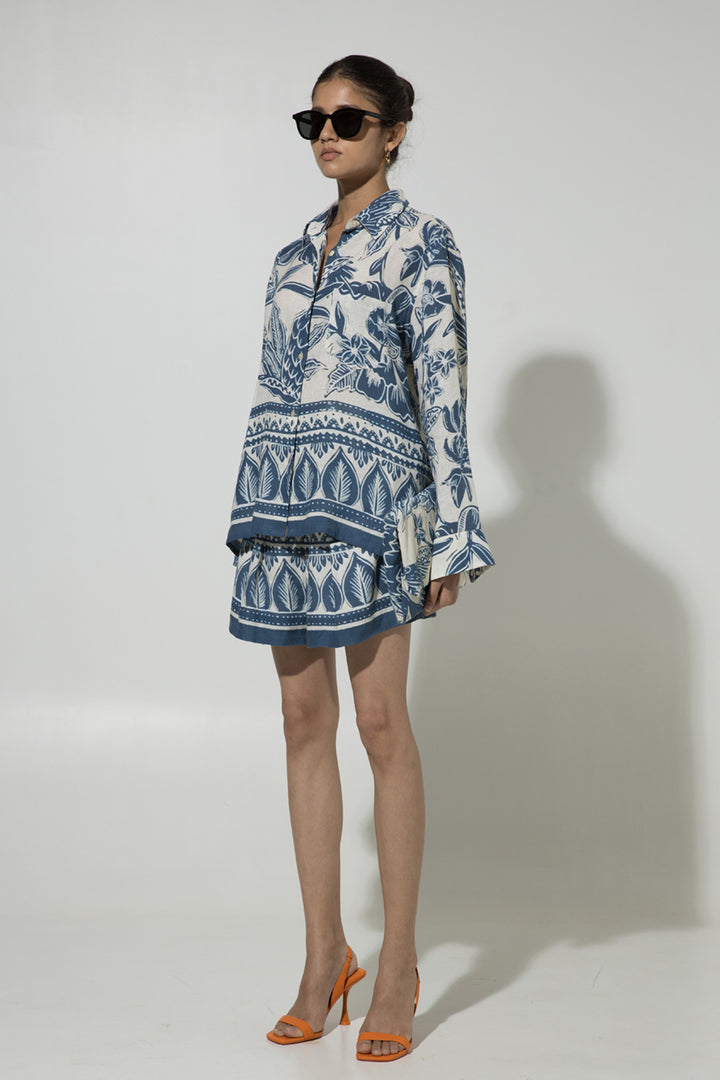 Blue Cordelia Shorts Set