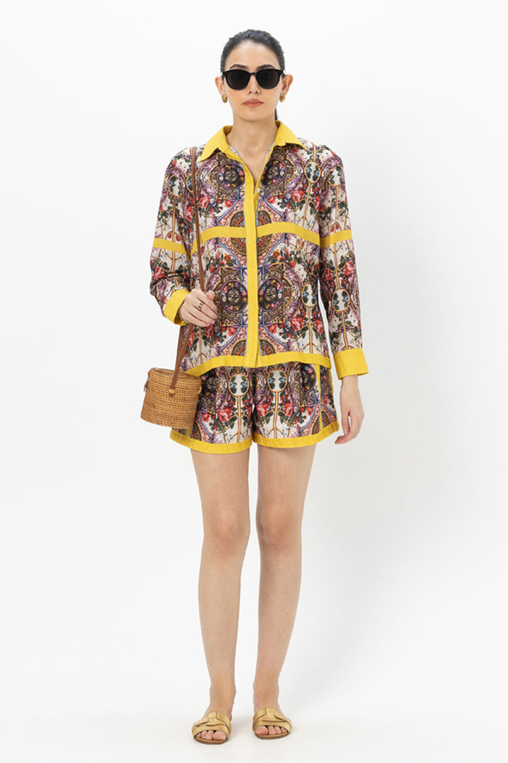 Rococo- Yellow Shorts Set