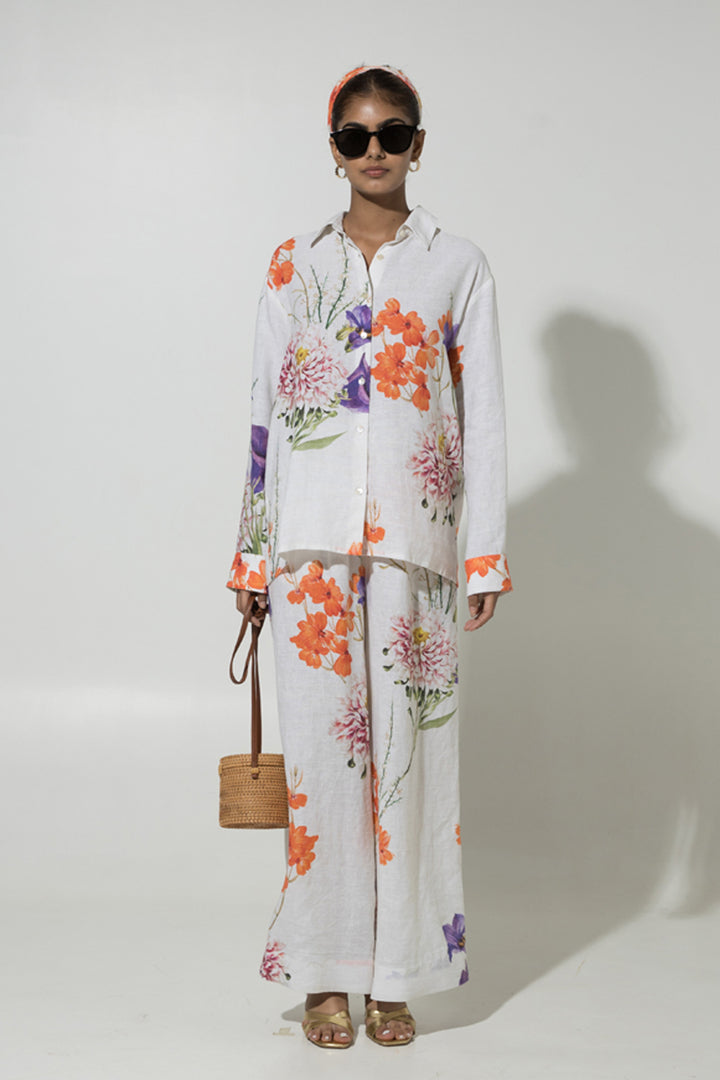 White Iris Linen Co-ord Set