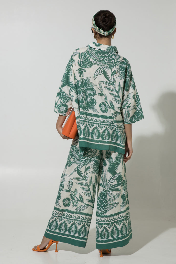 Green Cordelia Linen Co-ord Set