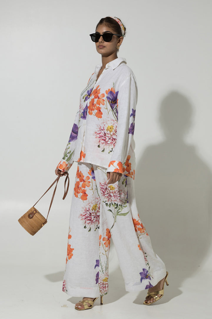 White Iris Linen Co-ord Set
