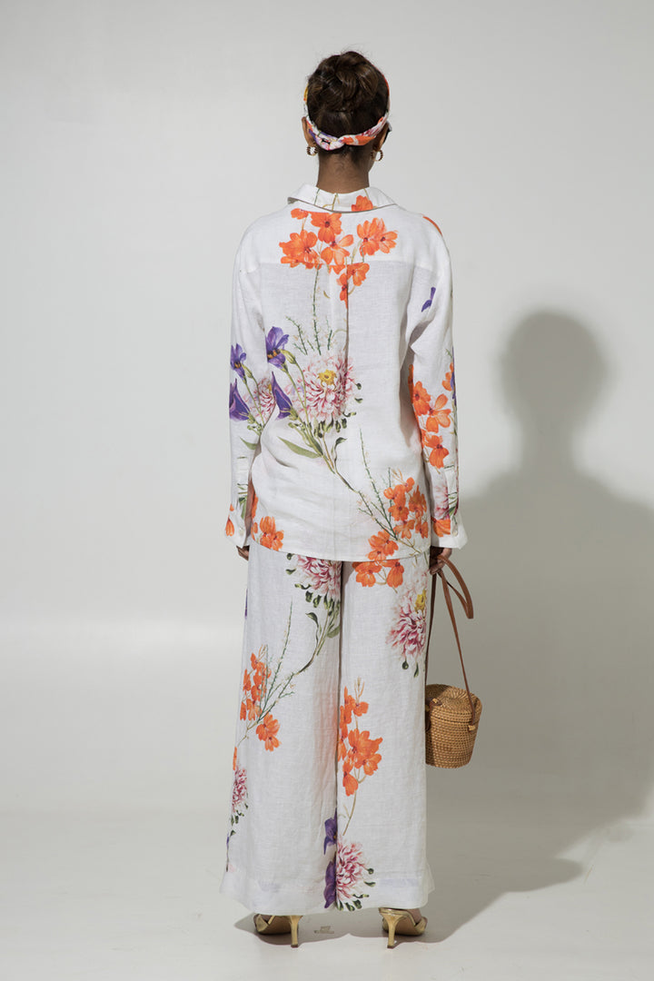 White Iris Linen Co-ord Set