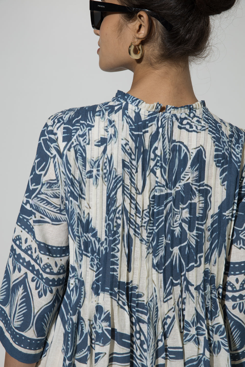 Blue Cordelia Linen Dress