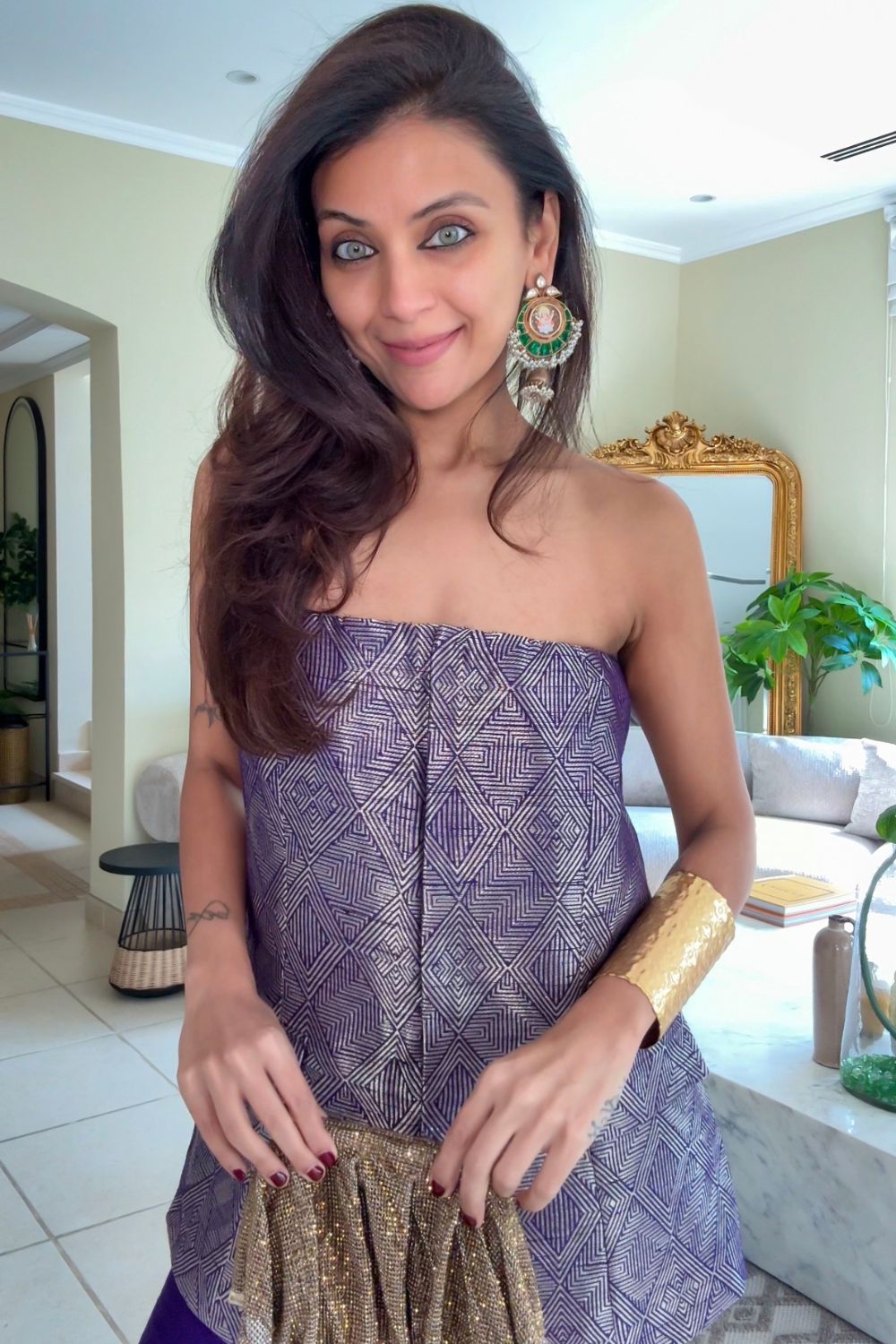 Nriti Shah In Our Tiya Purple Tube Jacket Set