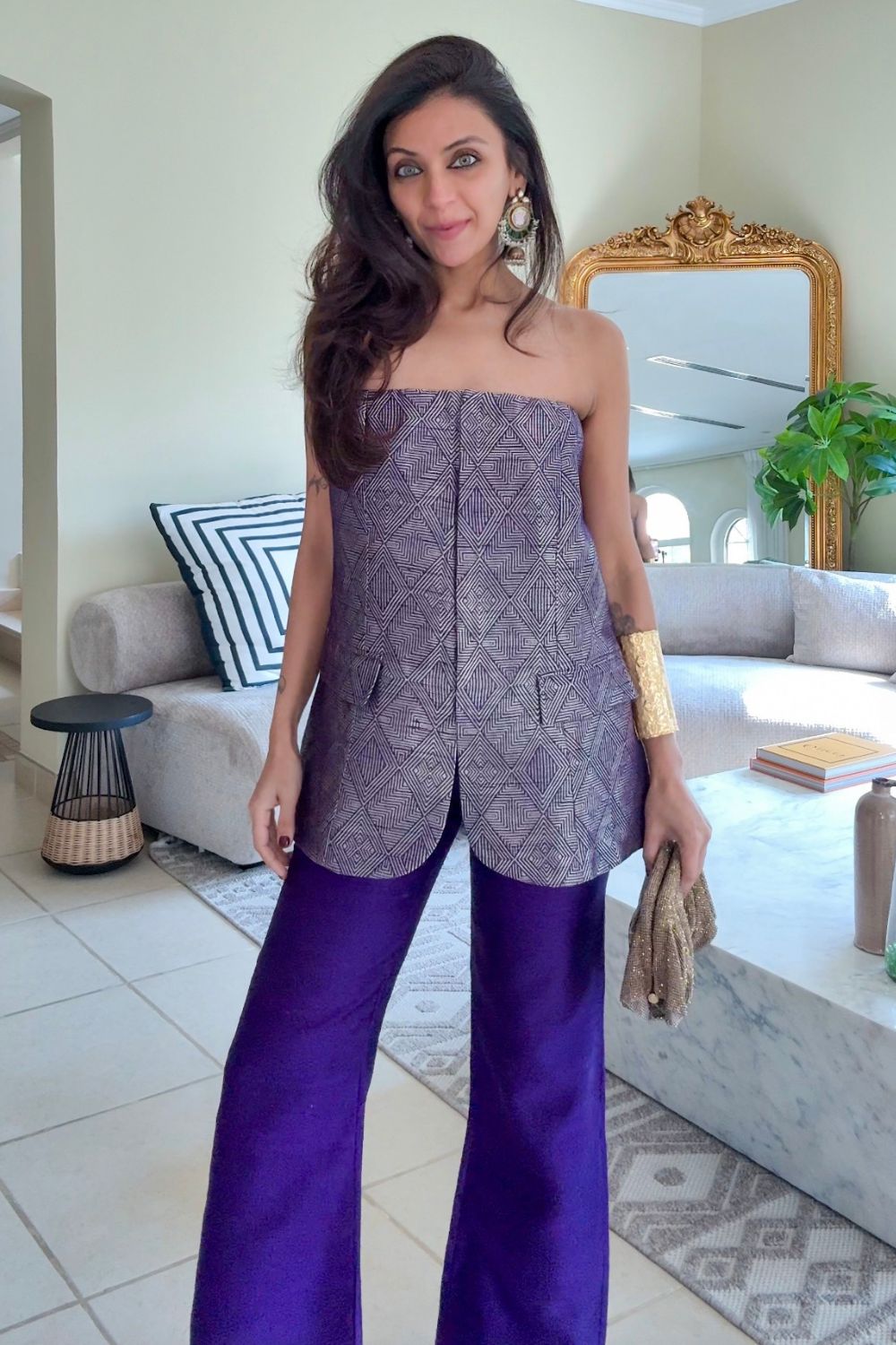 Nriti Shah In Our Tiya Purple Tube Jacket Set