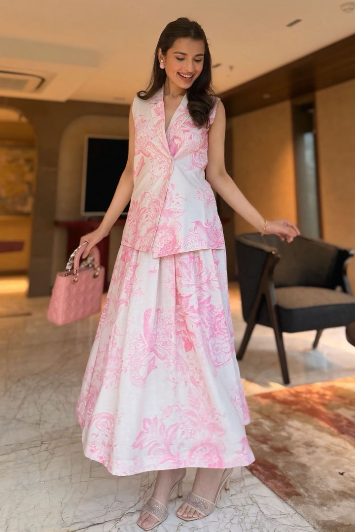 Saachi Bhasin In Our Rosia Blazer Skirt Set