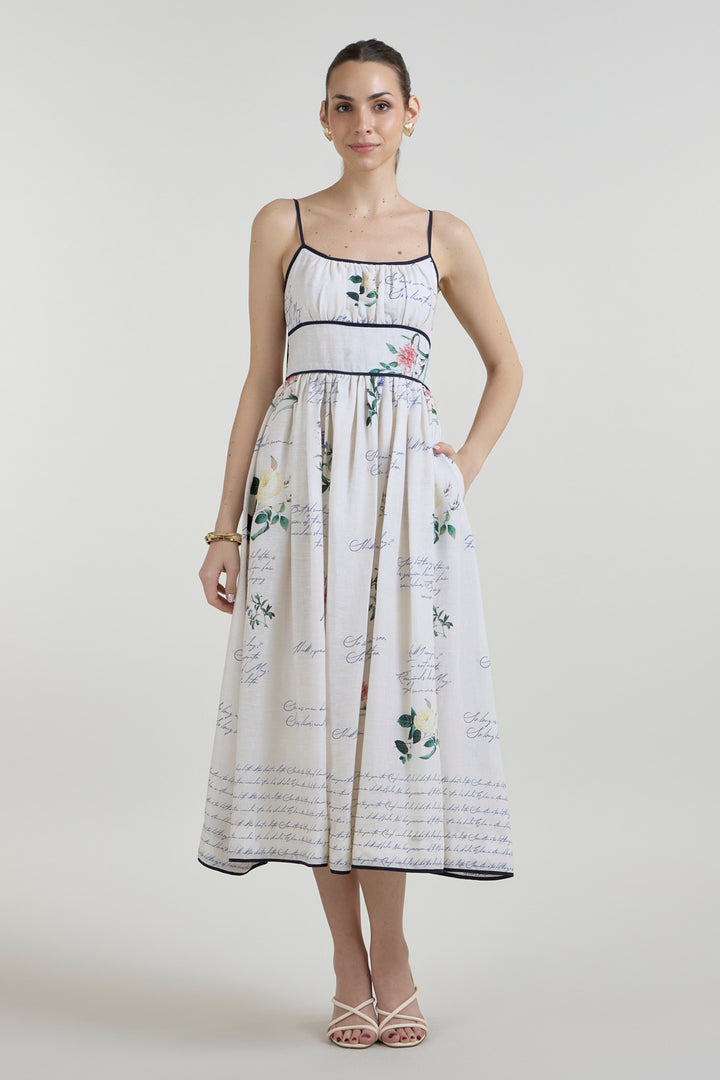 Poetry Strappy Midi Dress