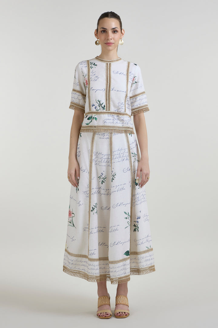 Sneha Adwani In Our Poetry Raafia Skirt Set