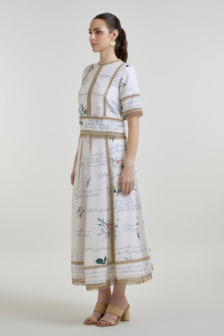 Sneha Adwani In Our Poetry Raafia Skirt Set