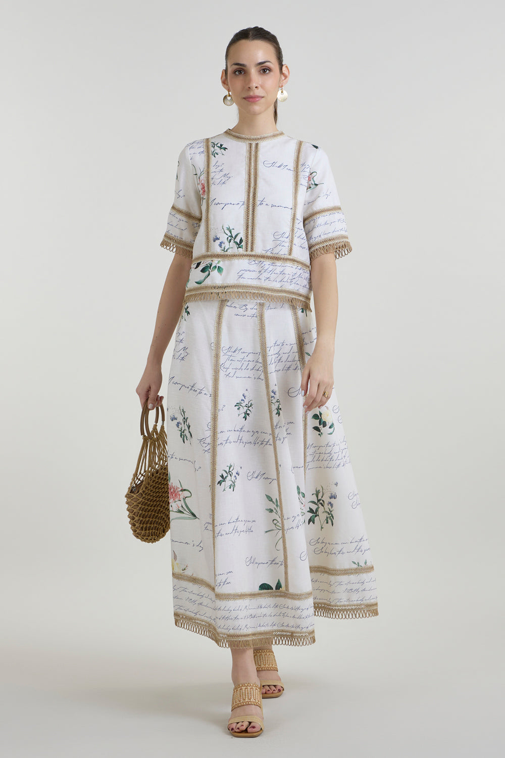 Sneha Adwani In Our Poetry Raafia Skirt Set