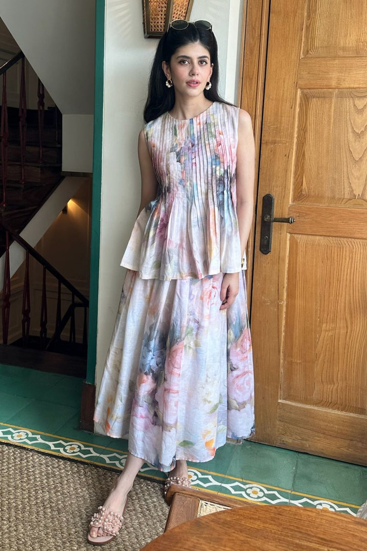 Sanjana Sanghi In Our Olivia Accordion Skirt Set