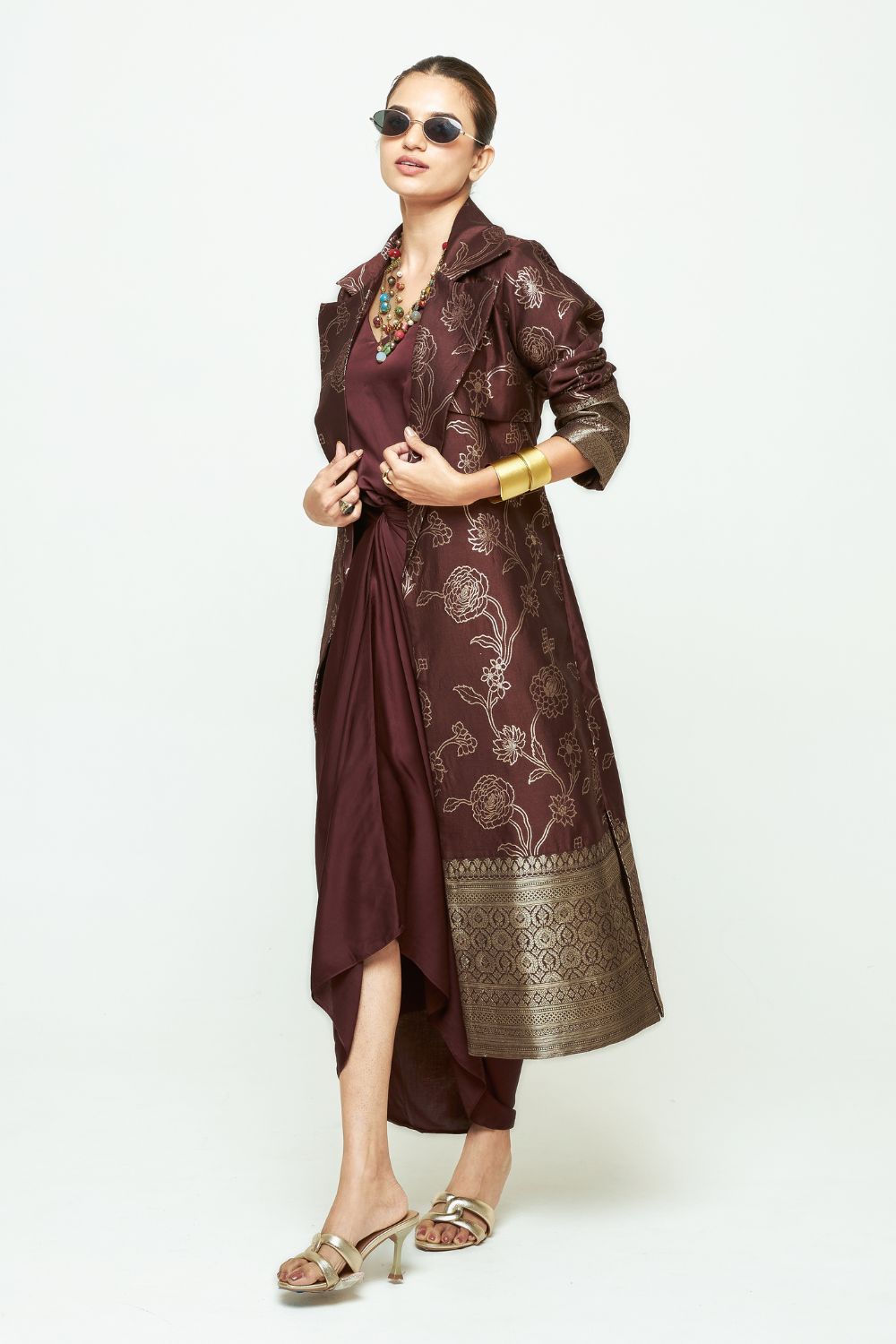 Rosa Brown Statement Trench Set