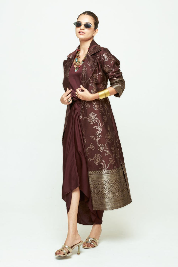 Rosa Brown Statement Trench Set