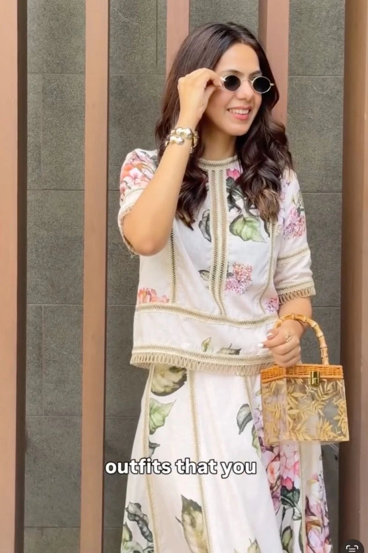 Sneha Adwani In Our Poetry Raafia Skirt Set