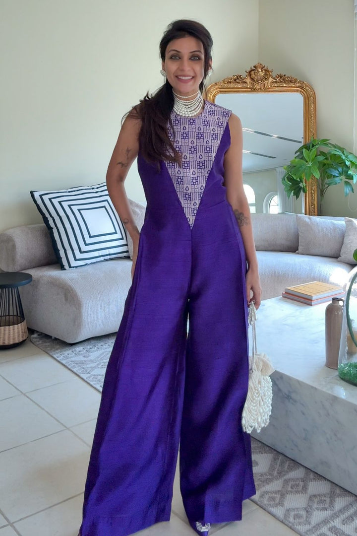 Nriti Shah In Our Reha Statement Jumpsuit - Purple