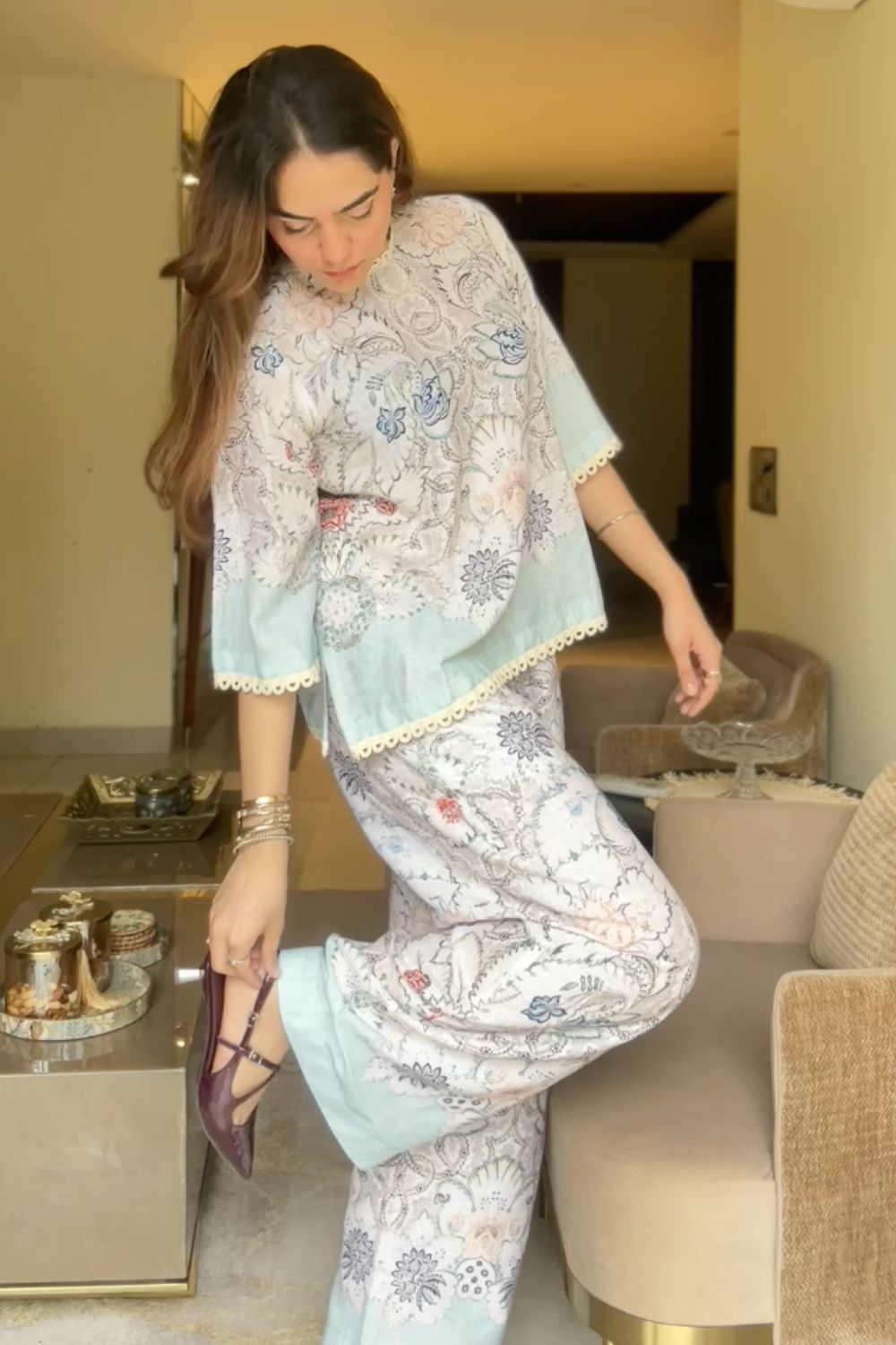 Prabhnoor Kaur Grover In Our Tyla Tunic Pants Set