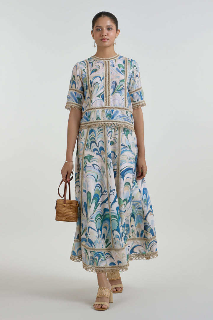 Penelope Rafia Skirt Set