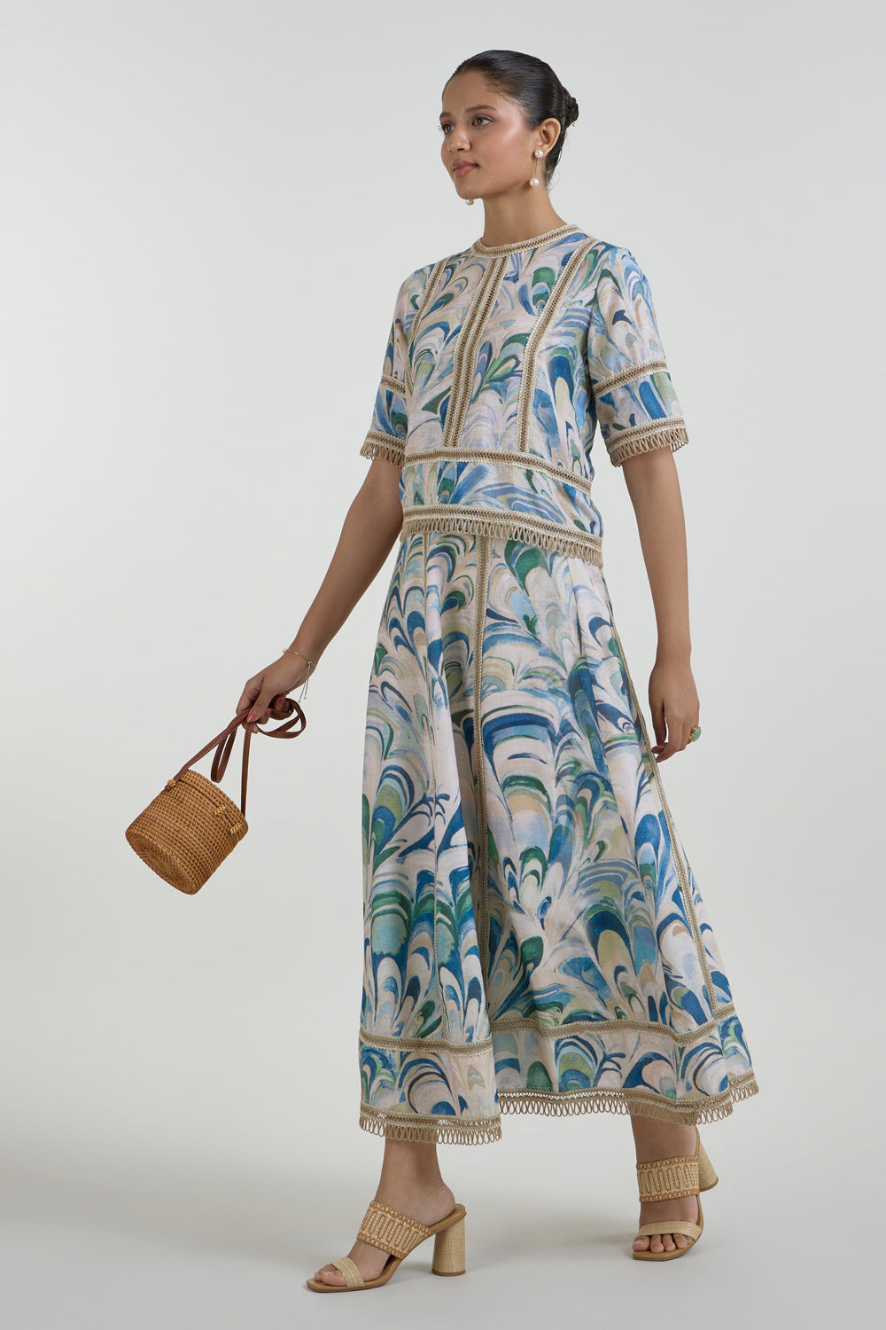 Penelope Rafia Skirt Set