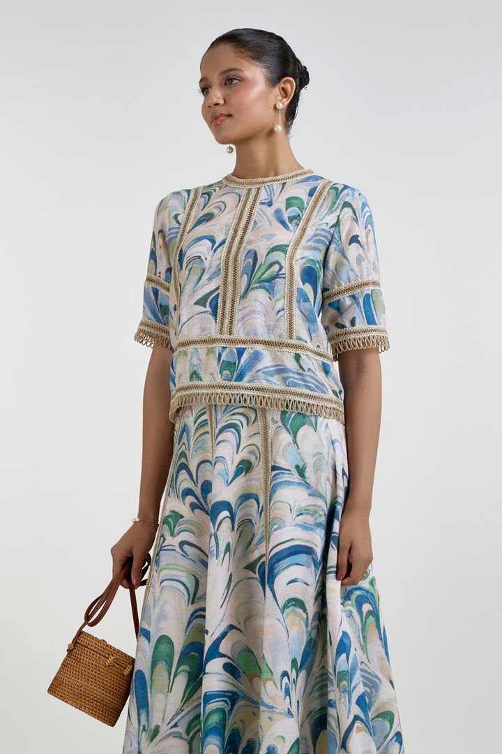 Penelope Rafia Skirt Set