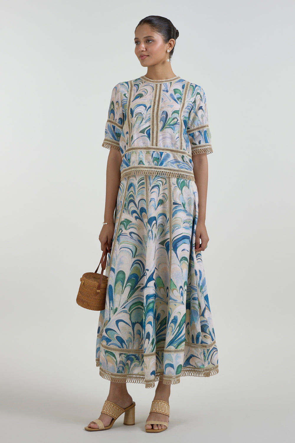 Penelope Rafia Skirt Set