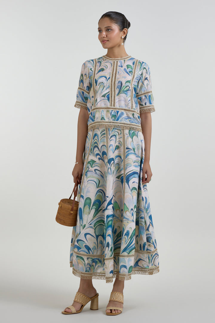 Penelope Rafia Skirt Set