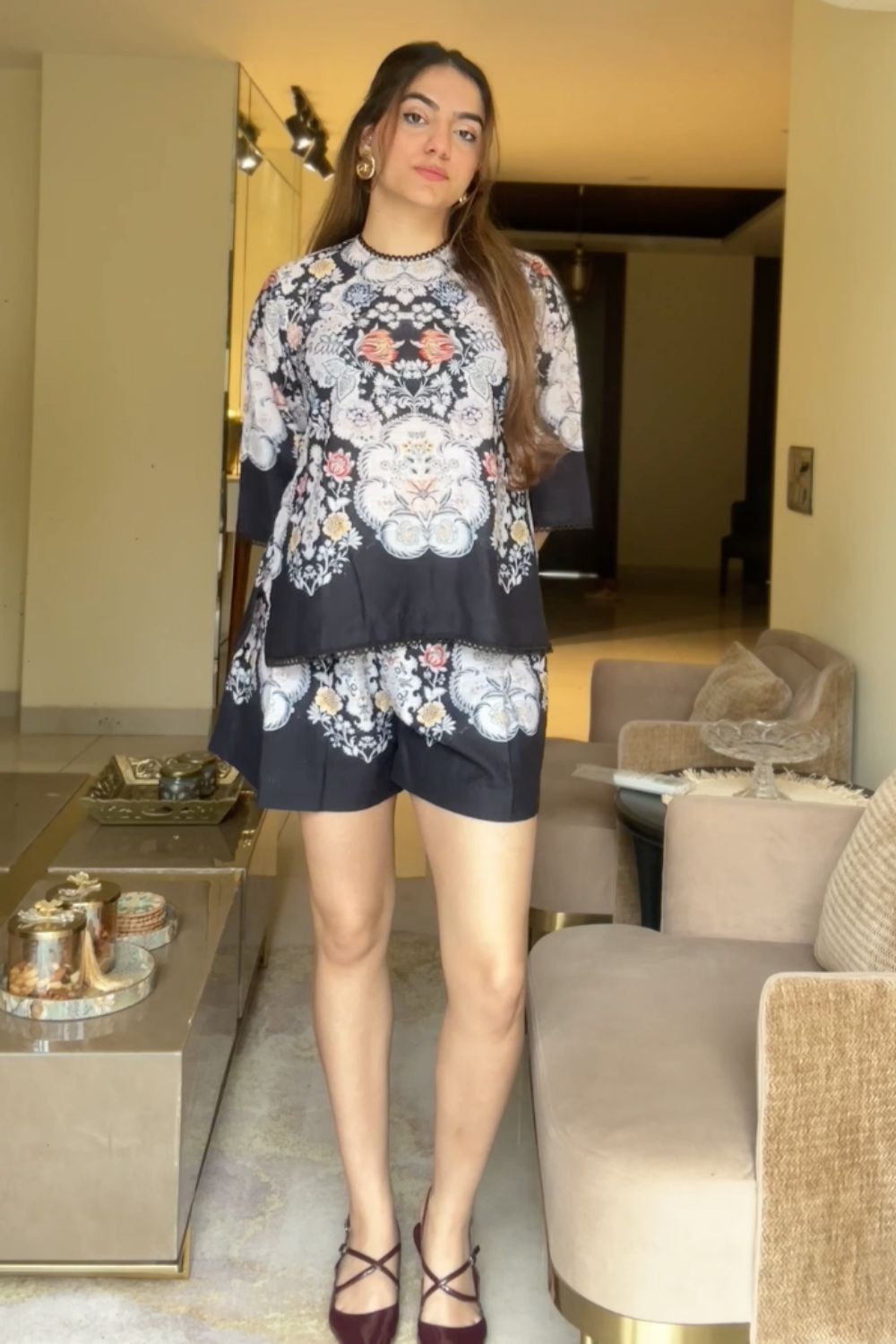 Prabhnoor Kaur Grover In Our Valerie Tunic Shorts Set