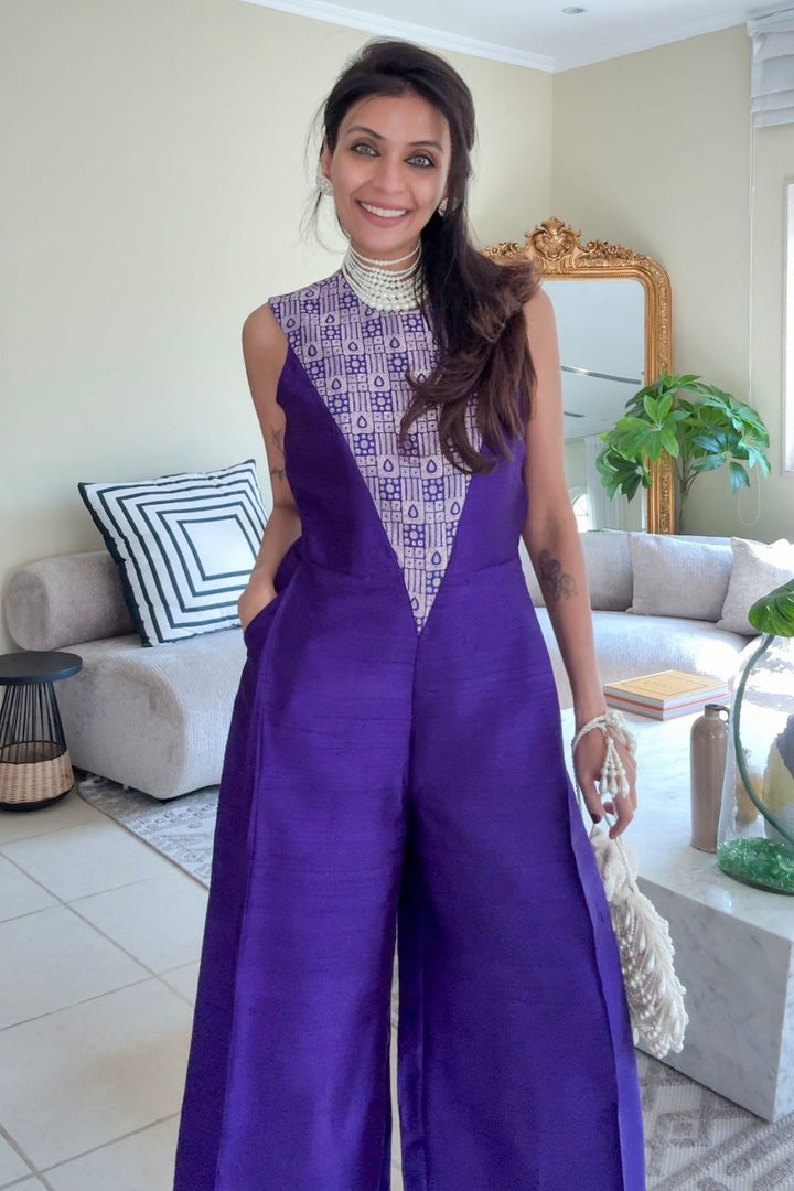 Nriti Shah In Our Reha Statement Jumpsuit - Purple
