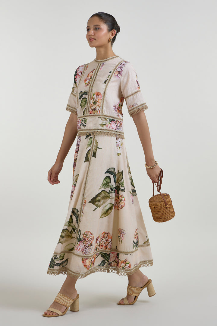 Hazel Raafia Skirt Set
