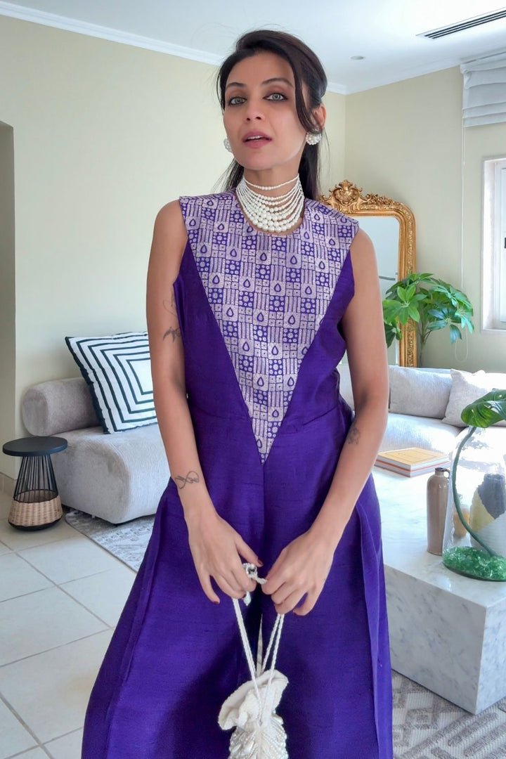 Nriti Shah In Our Reha Statement Jumpsuit - Purple