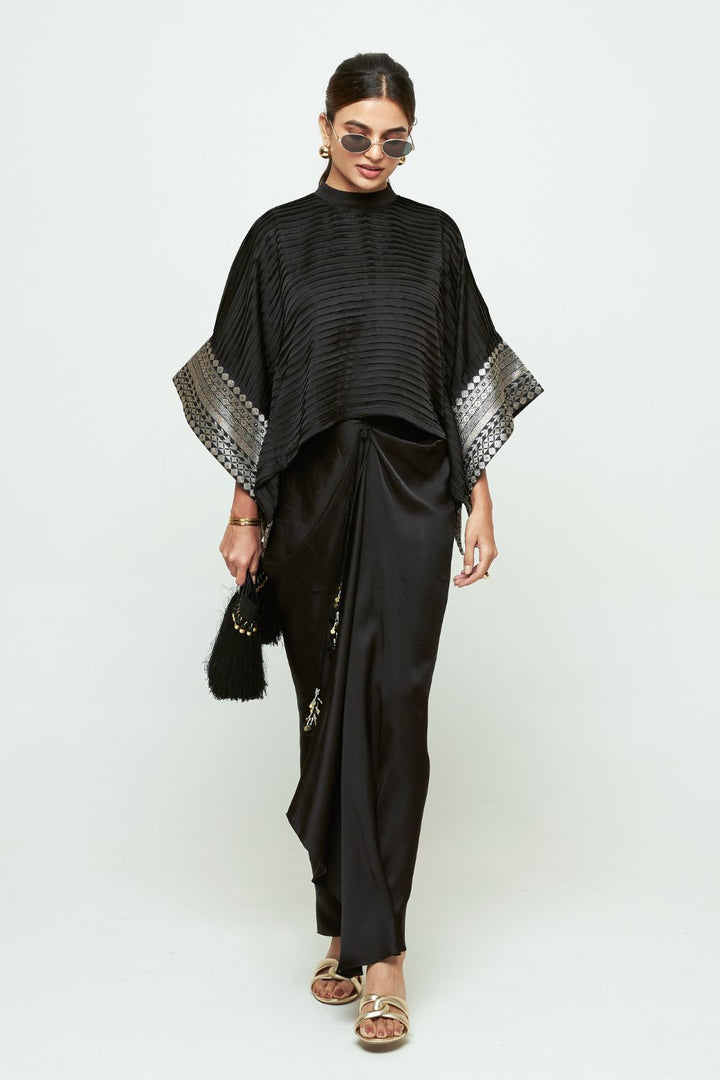 Prana Black Pleated Top Set