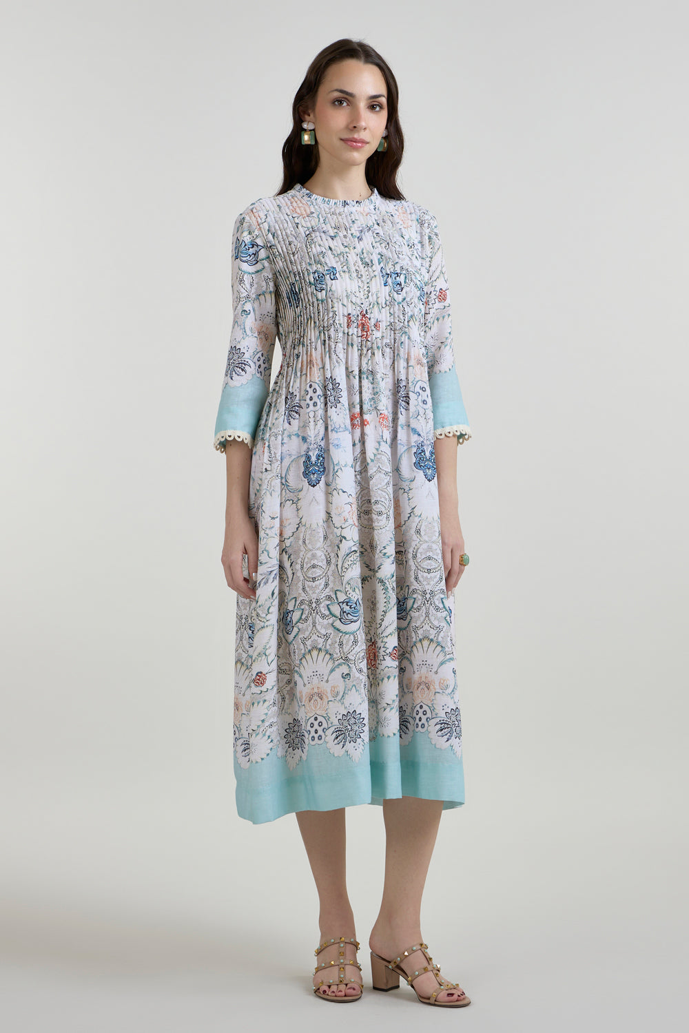 Tyla Pleated Midi Dress