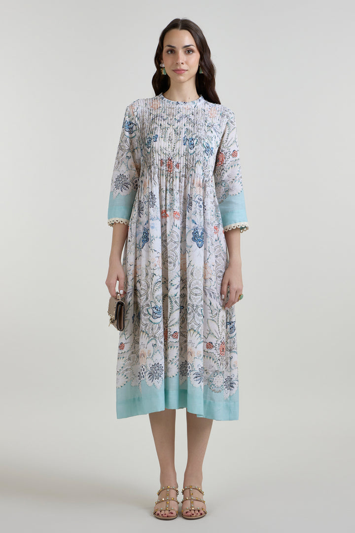 Tyla Pleated Midi Dress