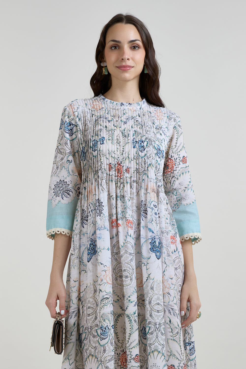Tyla Pleated Midi Dress