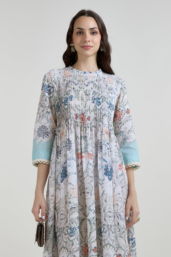 Tyla Pleated Midi Dress