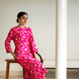 Pink Dainty Floral Jaal Brocade Kurta Set