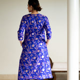 Blue Dainty Floral Jaal Brocade Kurta Set