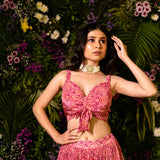 Pink Printed Lehenga Set