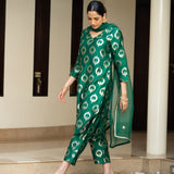 Green Brocade Kurta set