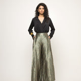 Statement Metallic Brocade Pant Set