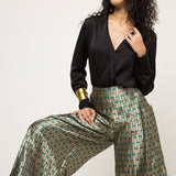 Statement Metallic Brocade Pant Set