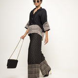 Jeha-Silk shirt with Brocade detail paired with statement brocade pants