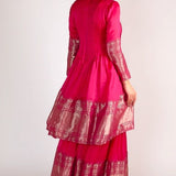 Pink Kurta with Gharara Set