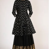 Black Kali kurta with gharara