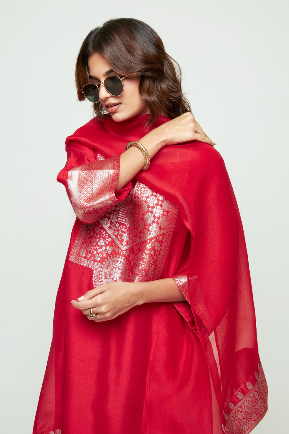 Meher Red Tunic Set